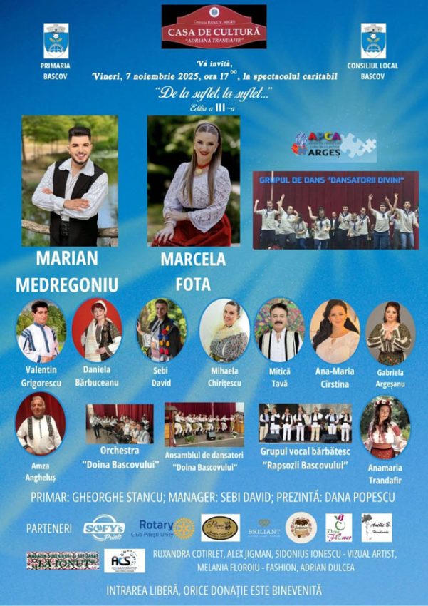 De la suflet, la suflet: spectacol caritabil pentru construirea Centrului de zi ‘Sfântul Mihail 2 Sursă foto: APCA Argeș
