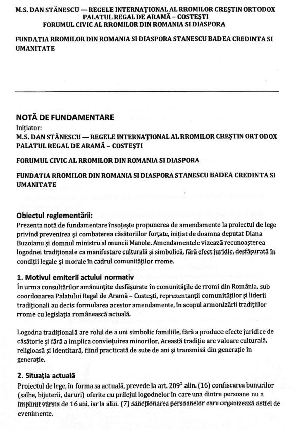 amendament1 - Căsătoria între minori – subiect de dezbatere între Casa Regală de la Costești și ministrul Muncii