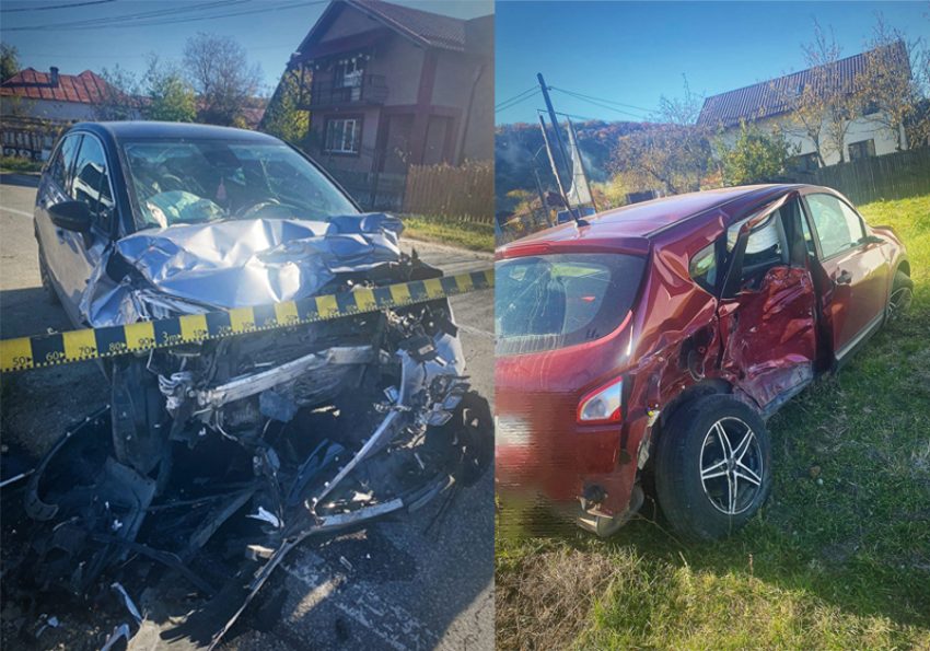 Coliziunea dintre cele două autoturisme din Merișani – Testarea cu etilotestul nu i-a picat bine șoferului de 72 de ani! 14 Sursă foto:IPJ Argeș.