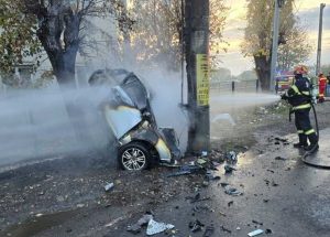 cats - Tragedie pe DN1! Un bărbat a murit după ce mașina sa a luat foc în urma unui accident