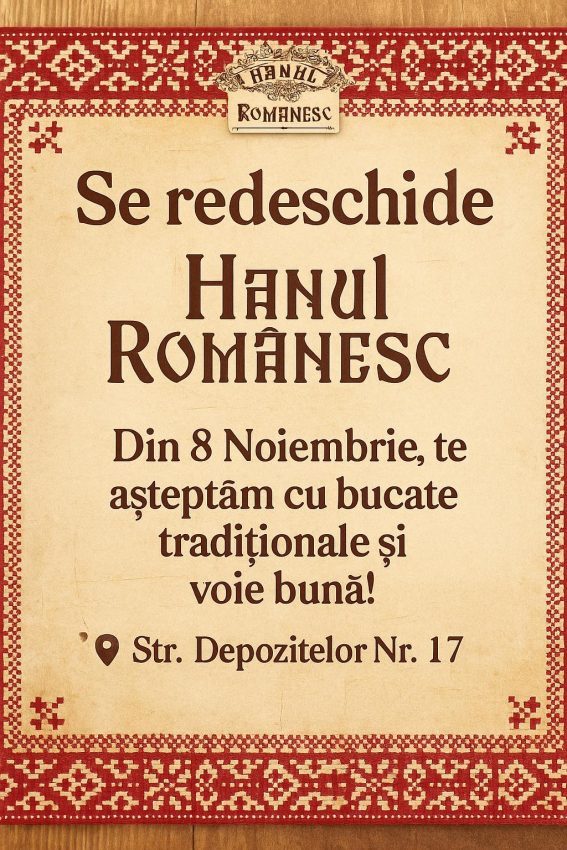 Hanul Românesc își redeschide porțile începând cu 8 Noiembrie! 1 Hanul Romanesc Pitesti
