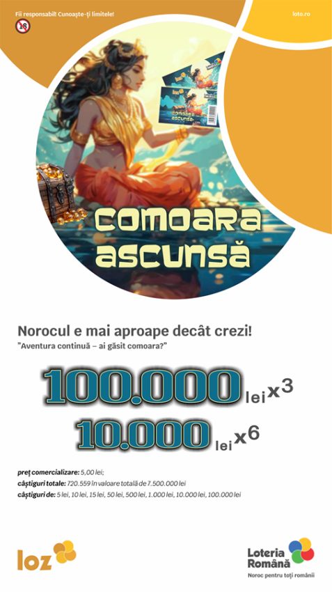 Un nou loz, o nouă șansă! „Comoara Ascunsă” aduce peste 7,5 milioane de lei în premii 1 Sursă foto: loto.ro