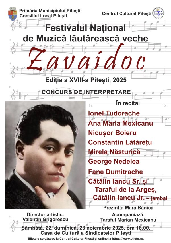 Mara Bănică și Taraful Marian Mexicanu vin la Pitești 1 01AfisZavaidocNou 1448x2048 1 - Mara Bănică și Taraful Marian Mexicanu vin la Pitești