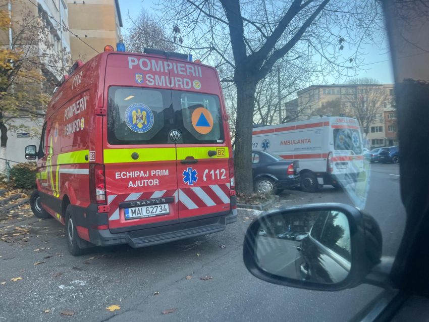 interventie SMURD si SAJ in Pitești