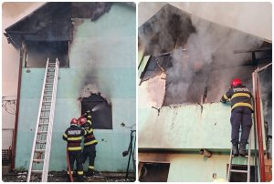 cats - Incendiu puternic într-o gospodărie din Călinești! Două persoane au suferit arsuri