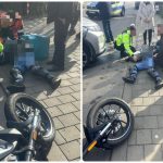 cats 4 - Livrator Wolt acroșat de o mașină! Polițiștii locali piteșteni i-au acordat primul ajutor