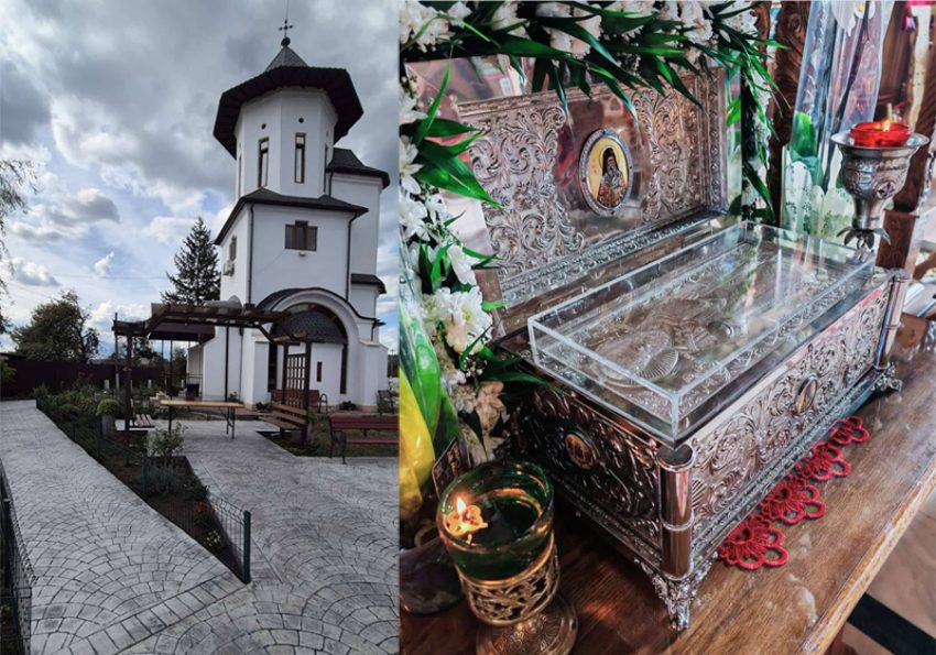 moastele Sfantului Nectarie Biserica Sfantul Nicolae Racovita Sursă foto:FB Primăria Orașului Mioveni.
