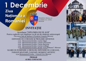 mioveni invitatie 2 - Tricolor în suflete și în comunitate: programul Zilei de 1 Decembrie la Mioveni