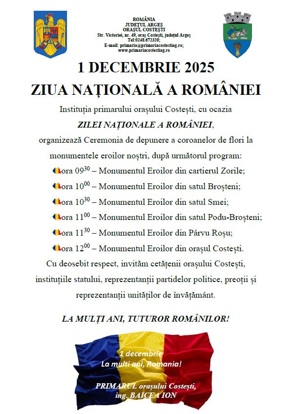 Ziua Nationala a Romaniei la Costești