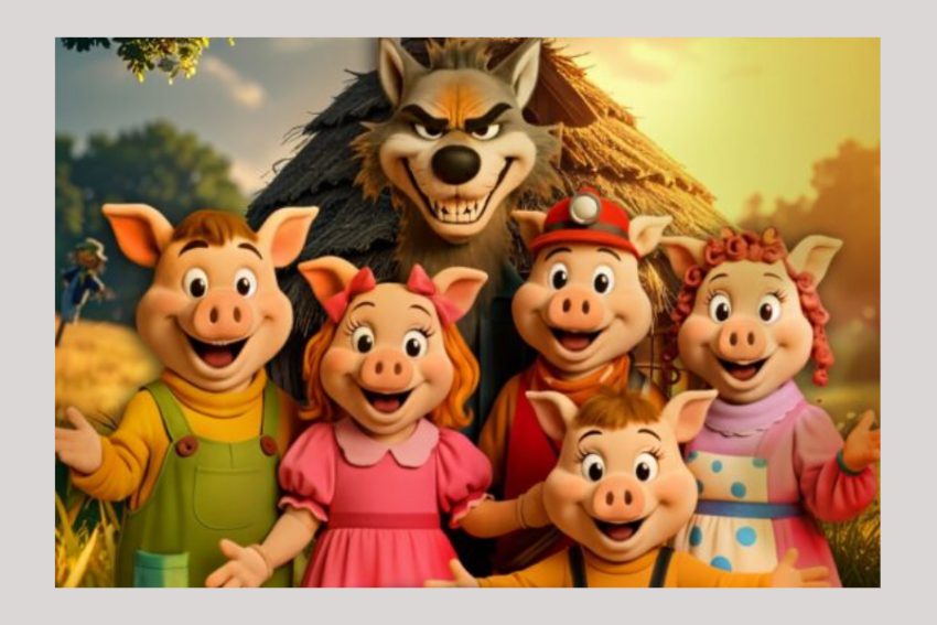 Cei trei purcelusi la Costești Cei trei purcelusi la Costești