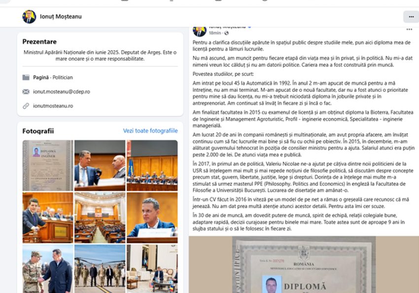 Sursă foto: FB Ionuț Moșteanu.
