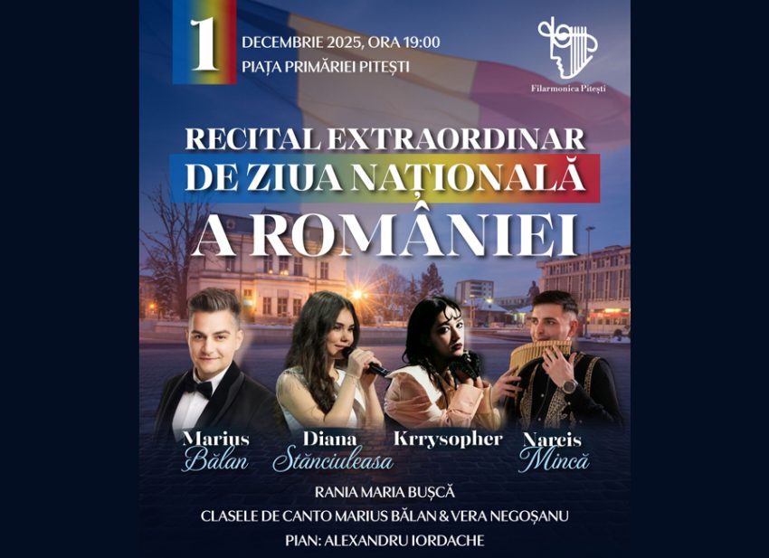 concert 1 decembrie piata primariei Sursă foto: Filarmonica Pitești.