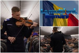 page - Moment emoționant în avion: Imnul României, interpretat de un jandarm la mii de metri altitudine