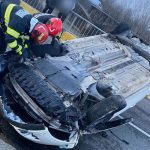 Accident în Lunca Corbului: autoturism răsturnat, echipaje de urgență intervin. UPDATE: Circulație blocată! 5 Sursă foto: ISU Argeș