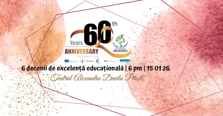 O școală–legendă împlinește 60 de ani! Școala ”Mihai Eminescu” Pitești marchează șase decenii de istorie și reușite! 1 Sursă foto: Scoala MIhai Eminescu