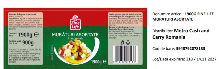 cats - O nouă alertă alimentară! Murături în saramură retrase de la vânzare