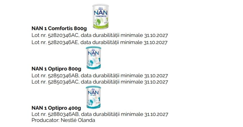 cats - Lapte praf pentru bebeluși, restras de la vânzare din mai multe magazine