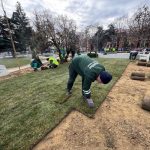 Spațiul verde din fața Colegiului „Brătianu” este în reamenajare. Când se termină lucrările? 10 Sursă foto: FB Primăria MUnicipiului Pitești.