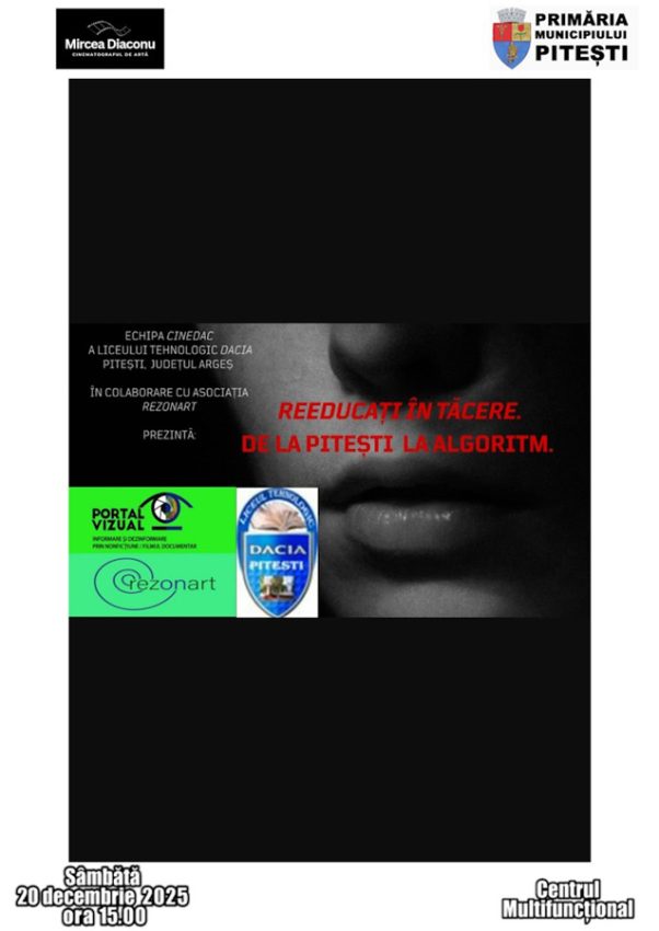 Documentar realizat de elevi piteșteni – de la reeducarea de la Pitești la manipularea modern 1 Sursă foto: Facebook Primăria Municipiului Pitesti