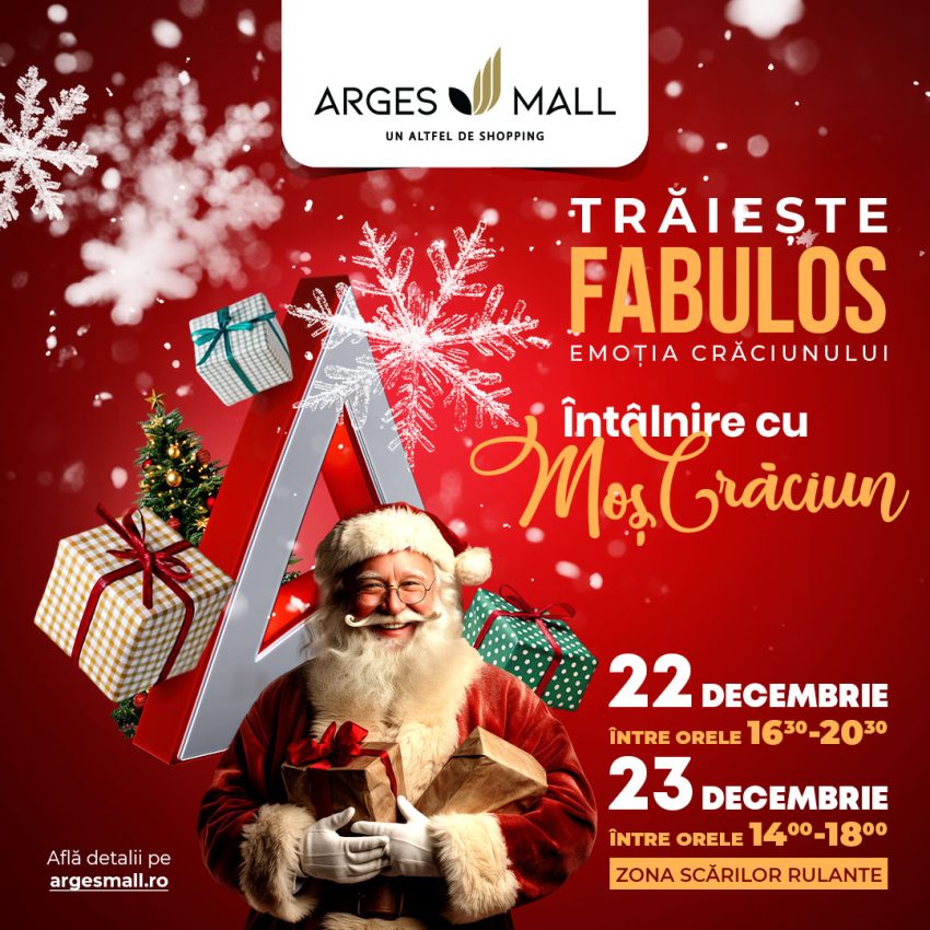 Trăiți bucuria sărbătorilor la Argeș Mall! Nu ratați întâlnirea cu Moș Crăciun! 4 Argeș Mall
