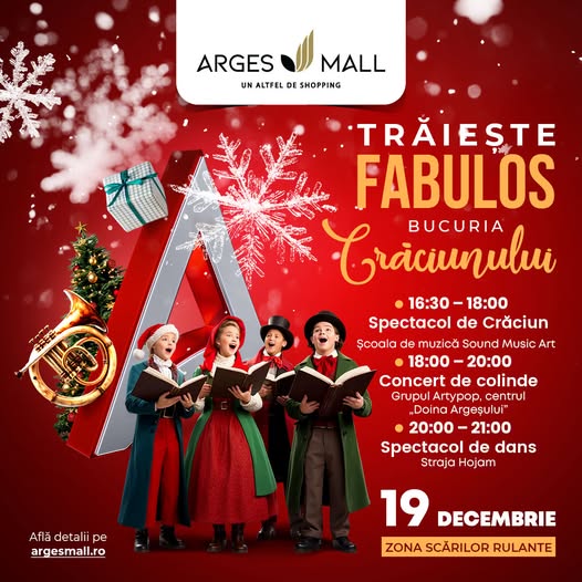 Trăiți bucuria sărbătorilor la Argeș Mall! Nu ratați întâlnirea cu Moș Crăciun! 3 Argeș Mall