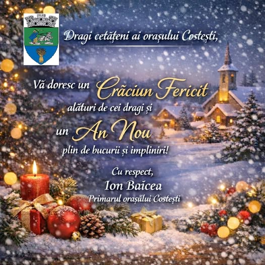 felicitare Crăciun Costesti
