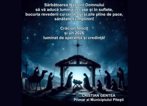 cristian gentae primar pitesti - (Video) Cristian Gentea: Crăciun fericit și un 2026 luminat de speranță și credință!