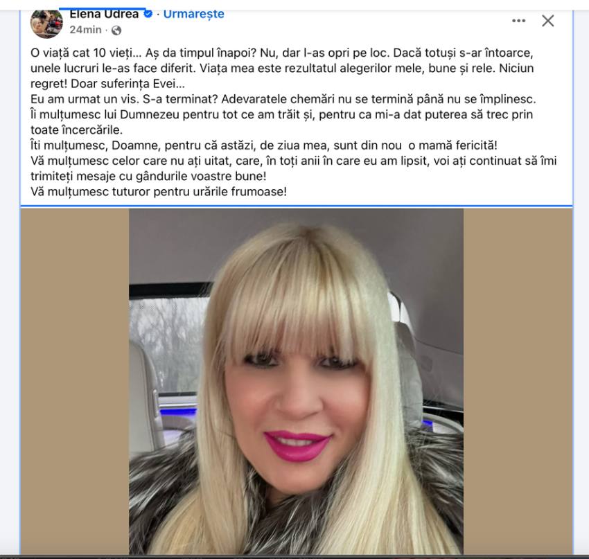 Sursă foto: FB Elena Udrae