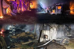 71812489 0711 4956 b2c1 94fe73dc5cfb - (VIDEO) Incendiu puternic în Buzoești! Hală cuprinsă de flăcări