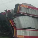 masina de pompieri rasturnata coteana olt 801094 - ARGEȘ. Mașină de pompieri răsturnată în timp ce se îndrepta spre un accident