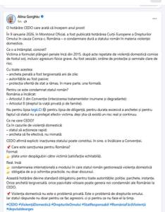alina gorghiu doi - România, condamnată la CEDO pentru violență domestică: statul a știut și nu a acționat
