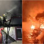 page - Incendiu puternic în Lerești: două case afectate