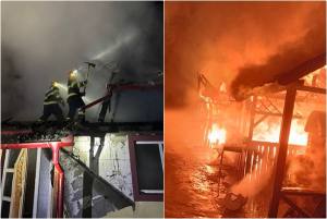 page - Incendiu puternic în Lerești: două case afectate
