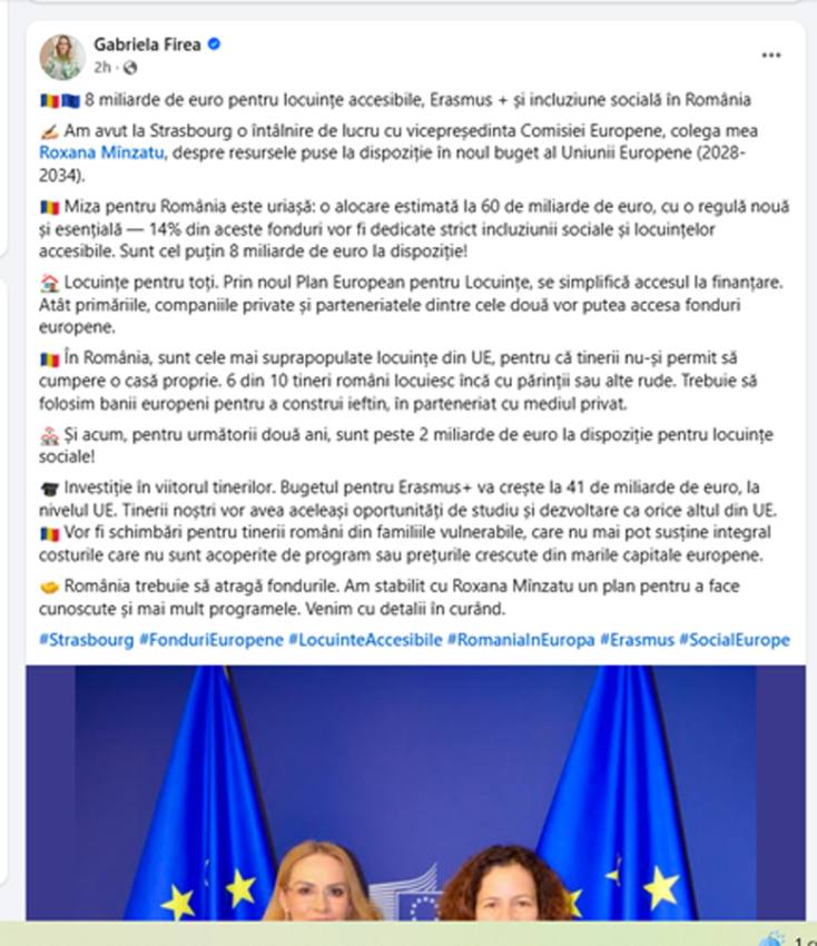 Sursă foto: FB Gabriela Firea