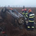 UPDATE: Încă două accidente în Argeș! Mașină răsturnată în Oarja 13 Mașină răsturnată Oarja
