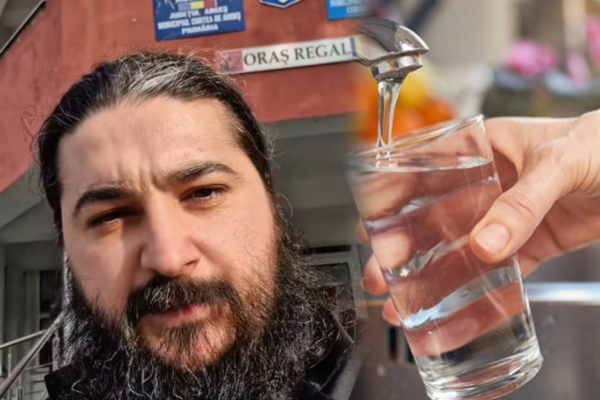 Bogdan Velcescu apa protest AUR Curtea de Argeș