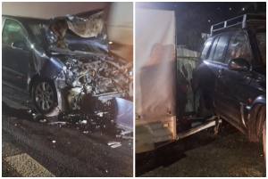 page 1 - Impact violent pe DN 7! Două mașini implicate