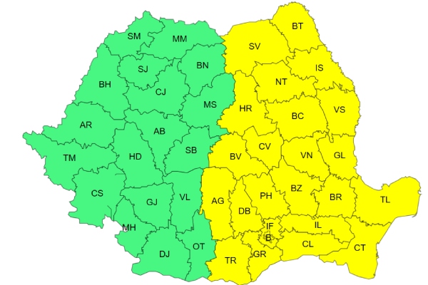 Cod galben de ger în Argeș! Se vor înregistra temperaturi de -16 grade 1 Cod galben de ger