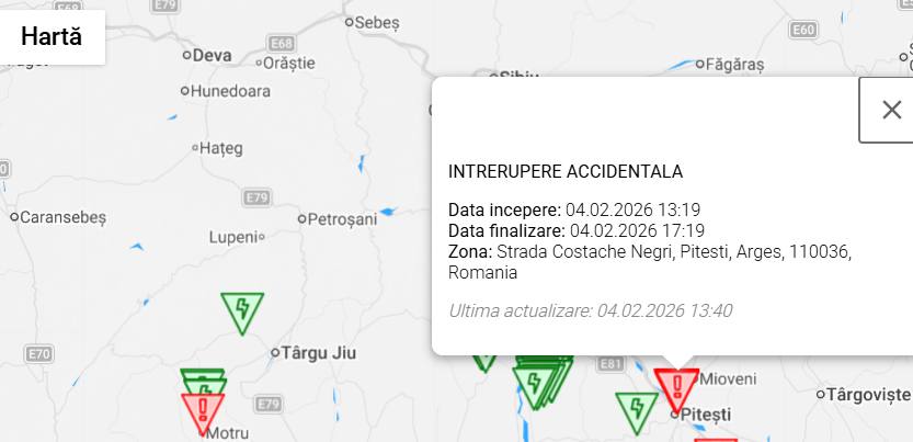 pana de curent Pitesti