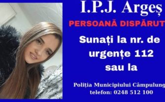 tânără dispărută Argeș