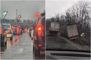 trafic ingreunat Pitești tir DN7