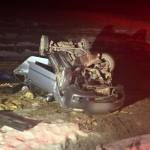 accident mașină răsturnată Dâmbovicioara