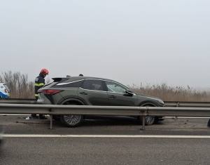 b1736c56 ffe7 4dd9 b093 7462e91bf2c7 - Incident rutier pe Autostrada A1! I-a căzut mașina de pe autoplatformă