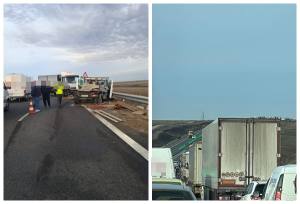 cats 1 - Accident pe DEx 12! Trei vehicule implicate