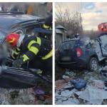 accident Aninoasa - Imagini cumplite de la accidentul din Aninoasa. Șoferul ar fi adormit la volan