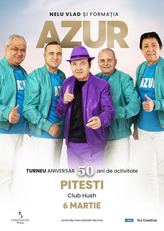 Nelu Vlad și formația Azur vă așteaptă pe 6 martie la Club Hush Pitești 1 AZUR la HUSH