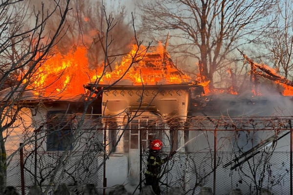 incendiu casă Rociu