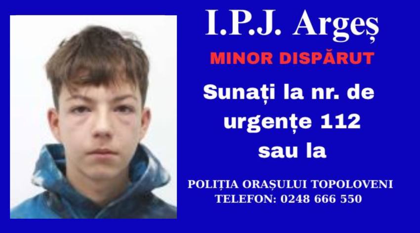 WhatsApp Image 2026 02 28 at 13.05.00 - Alertă în Argeș: Un băiat de 15 ani, dat dispărut! L-ați văzut pe Andrei?