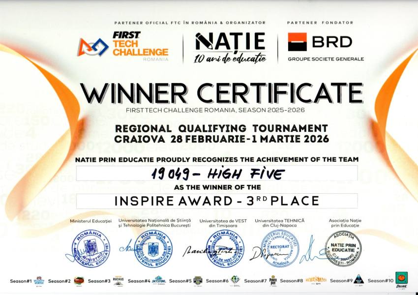 campionat de robotica IC Bratiianu