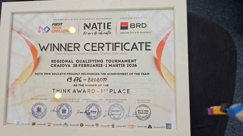 campionat de robotica IC Bratiianu